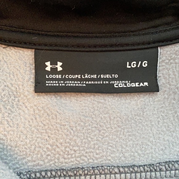 Men’s large UA cold gear qtr zip fleece lined - Picture 2 of 3